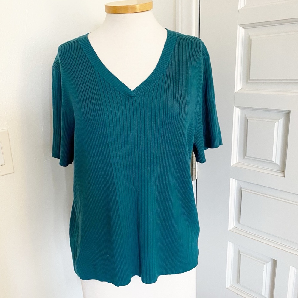 White Stag Women’s Plus Vintage Teal Green Sweater Size 18W/20W